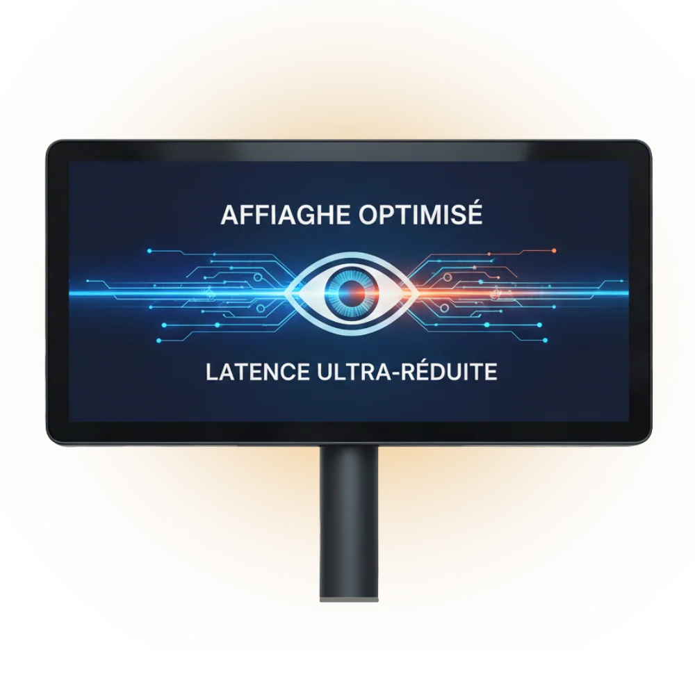Affichage optimisé avec une latence ultra-réduite