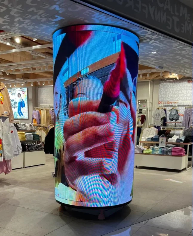 Écran LED circulaire et flexible